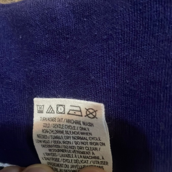 Pink Victoria Secret navy sweatshirt with Neon PINK across center front Sz XS - Picture 10 of 10